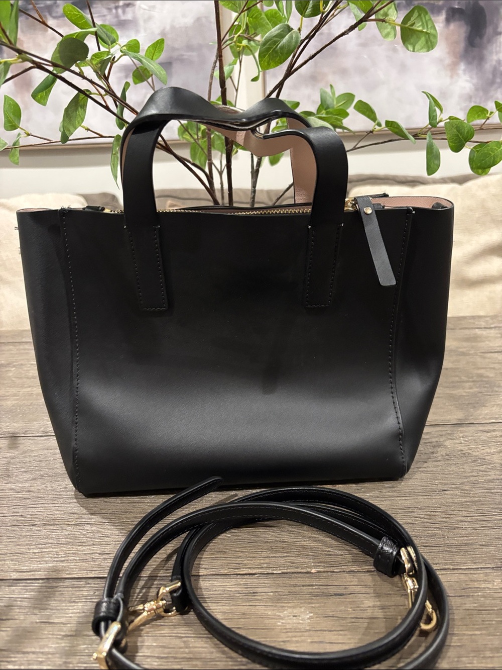 kate spade Black Leather Mini Tote with Detachable Strap - Picture 3 of 9